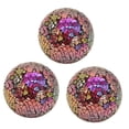thumbnail image 6 of TISHITA 3Pcs Glass Mosaic Balls Tray Bowls Living Room Vases Wedding Decorative Orbs Red, 6 of 8