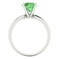 thumbnail image 4 of Clara Pucci 14K White Gold 1.5ct Green Solitaire Ring for Women, 4 of 8