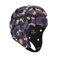 thumbnail image 4 of S SERENABLE Rugby Helmet Scrum Cap Football Helmet for Goalkeeper Hat Gift Flag Football Purple Yellow, 4 of 9