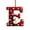 E, variant on A Christmas Tree Pendant Alphabet Ornament Personalized With Customizable Design Easy Hang And Acrylic Material For Christmas Tree Home Decor And Gift 3.15X3.15X0.2In 0.1Lb