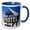 Blue/White, variant on 3drose, Texola, Texas-oklahoma Border, Usa. Route 66., 11oz Two-tone Blue Mug