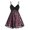 Pink, variant on Holloyiver Women's Plus Size Gothic Dresses Bat Belt Dresses Halloween Party Dresses Halter Neck Dresses