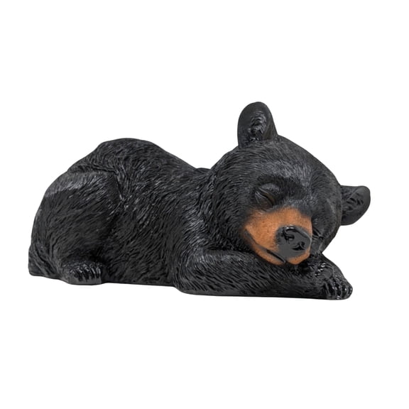 Hibernating Bear Figurine – Lifelike Resin Bear Sleeping in Peace Sculpture – Beautiful Rustic Décor for Lodge, Cabin, or Nature-Themed Décor –  Gift for Wildlife Enthusiasts