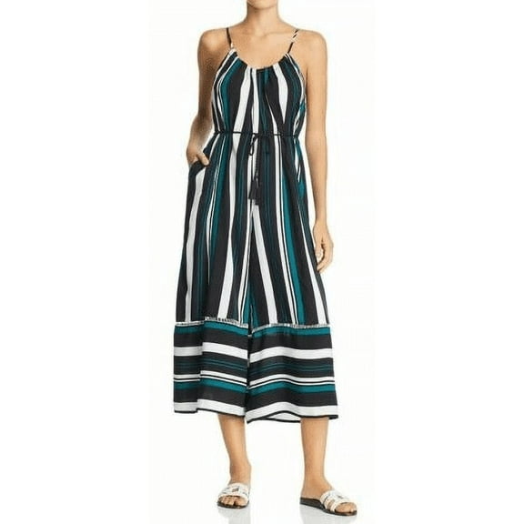 Dolce Vita BLACK/JUNGLE/WHITE Venice Stripe Playa Swim Cover-up , US One Size