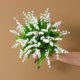 thumbnail image 3 of 20 piezas de flores artificiales de lirio de los valles, plantas de imitación, mientras que las flores son de carillón de viento, ramo de orquídeas, flores de mayo para el hogar y la boda, 3 of 5