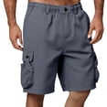 thumbnail image 2 of Jinhomg Big and Tall Cargo Shorts for Men Relaxed Fit Non-Iron Workout Shorts Moisture Wicking Quick Dry Work Short with Multi-Pockets Dark Gray,M, 2 of 7