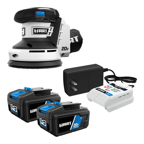 HART 2Pack 20Volt 4ah Batteries and Sander