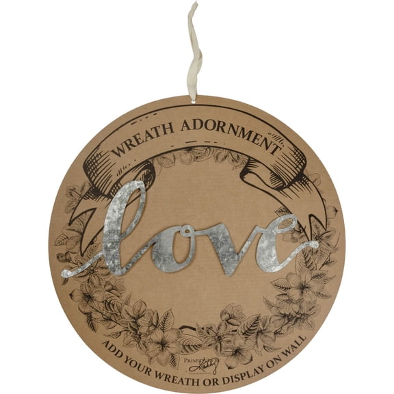 Primitives by Kathy 109055 Love Wreath Insert, 14-inch Diameter, Metal