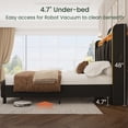thumbnail image 5 of Breltam Bed Frame with Flower Shape Upholstered Headboard and Storage Shelf,with Charging Station and LED Lights,Gold Trim Wingback, 5 of 13
