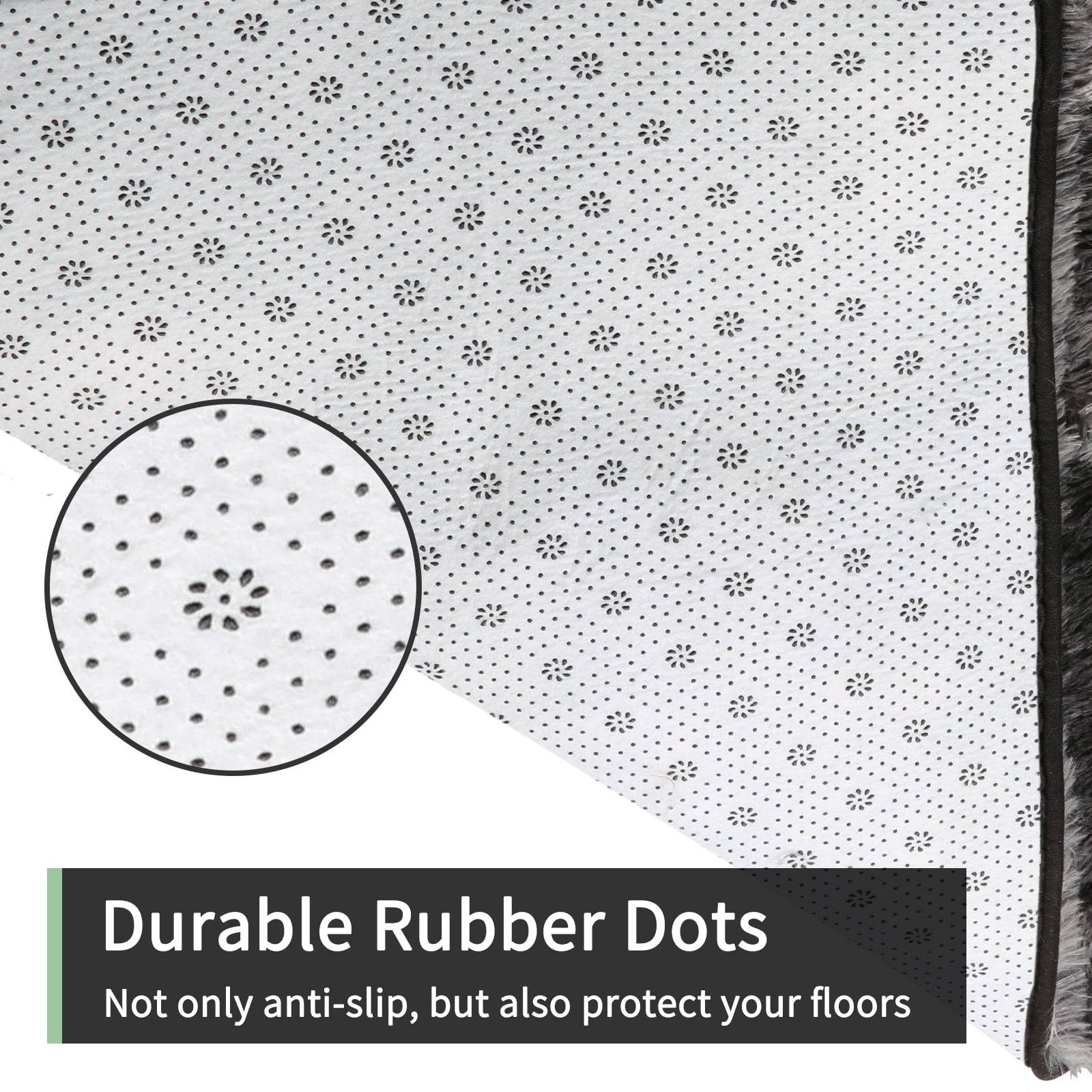 Solid Color Fluffy Rugs, Non-slip Soft Shaggy Floor Carpet Mats & Rugs for Room Decor, Washable Non-slip Area Rug, Modern-style Decorative Carpets for Home Livingroom Bedroom, Tie-dye Dark Gray