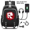 thumbnail image 3 of Mochila Roblox Virtual World para estudiantes, Bolsa Escolar con carga USB, de tela Oxford para ordenador, 3 of 4