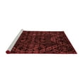 thumbnail image 2 of Ahgly Company Machine Washable Indoor Square Abstract Red Modern Area Rugs, 4' Square, 2 of 4