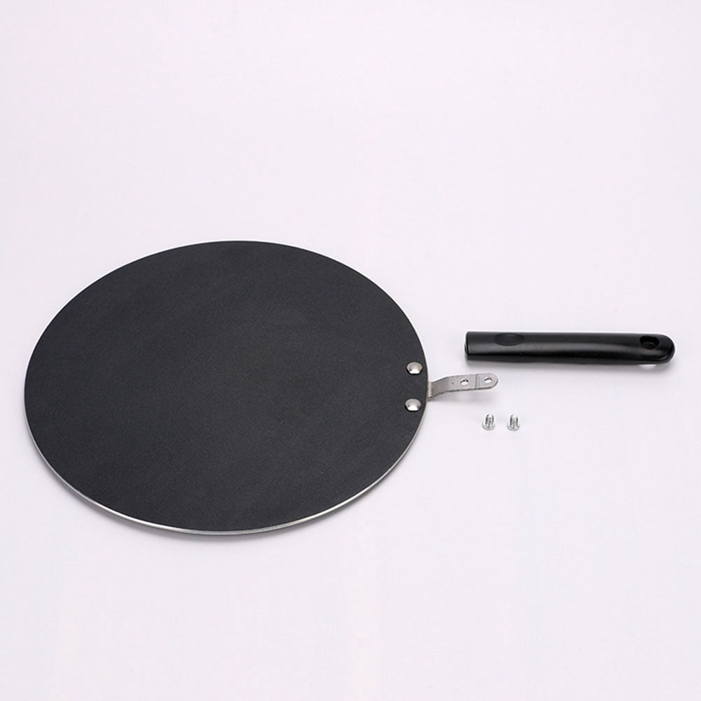 ETHZZLE 1Set Kitchen Pan Non Stick Skillet with Flat Bottom and Wooden Scraper