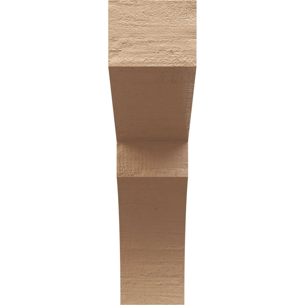 9"W x 36"D x 36"H Thin Monterey Rough Cedar Woodgrain TimberThane Corbel, Primed Tan
