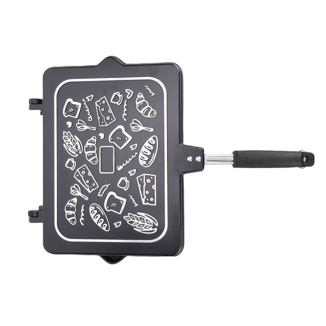 Sartén Antiadherente Para Parrilla De Sándwich, Estufa De Doble Cara, Sandwichera Tostada, Calentamiento Uniforme Para El Hogar, Cocina, Desayuno