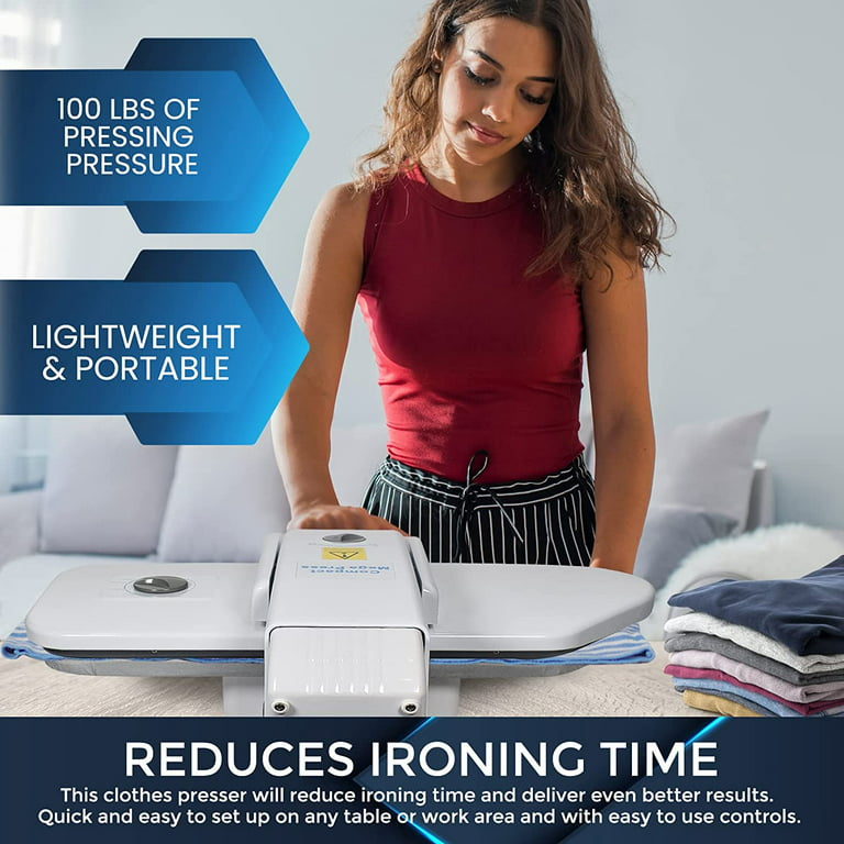 Speedypress Compact Ironing Steam Press 22”x 9” Clothes Press Machine for  Home 