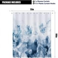 thumbnail image 4 of Abstract Ombre Blue Shower Curtain 72Wx84H Inch Watercolor Gray Cold Modern Art Painting Extra Long Fabric Waterproof Bathroom Home Decor Set 12 Plastic Hooks, 4 of 4
