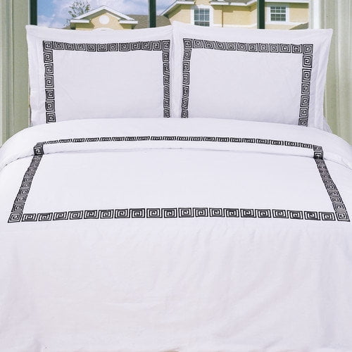 Impressions Serena Embroidered Cotton Duvet Cover Set Walmart