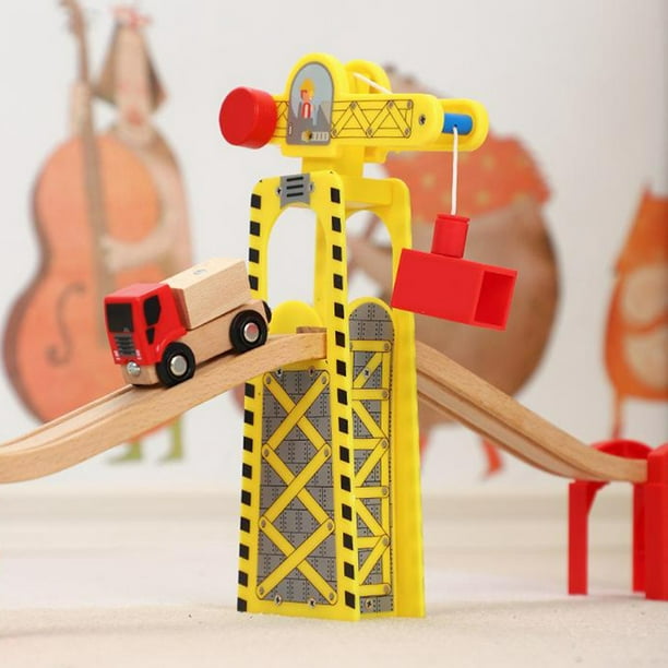 Crane Kids Toy for Brio Educational Building Toy, Can Removable
