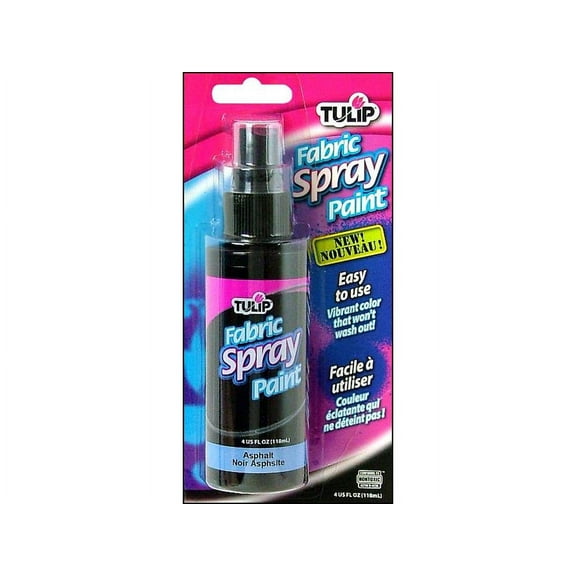 Tulip Fabric Spray Paint 4oz Carded Asphalt