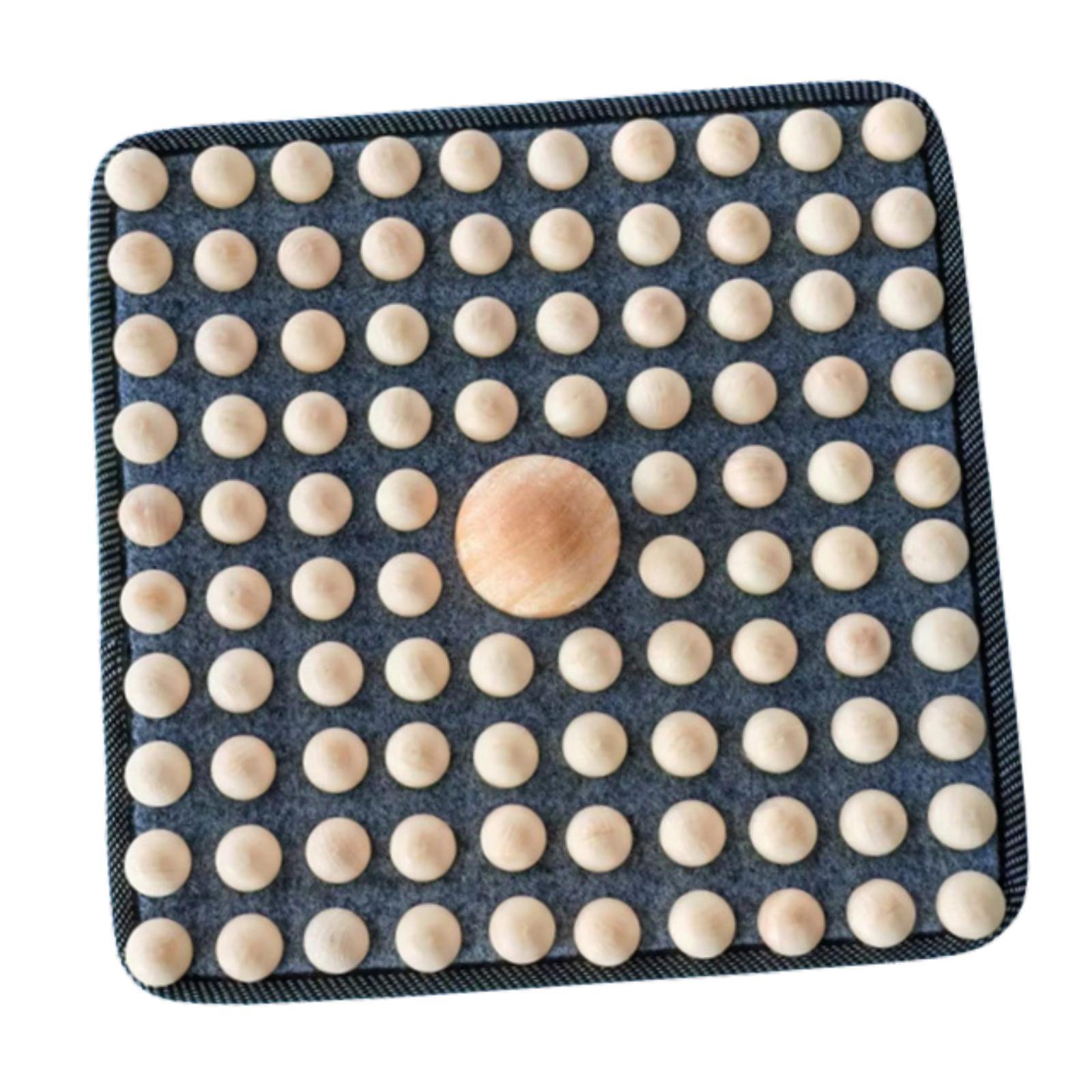 Bothyi Ergonomic Wood Foot Massage Pad Compact Acupressure Mat for Home Spa Living Room Style G