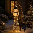 thumbnail image 6 of Solar Snowman Garden Stake Light, Christmas Outdoor Yard Decor with Twinkling Star & Snowflake LED Lights, Waterproof Resin Pathway Ornament, 6 of 8