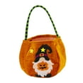 thumbnail image 4 of Cestas de tela para Halloween, bolsas de dulces o trucos para Halloween, decoración para fiestas de Halloween naranja, 4 of 9