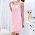 thumbnail image 2 of Ladies Soft Suspenders Wearable Towel Lightweight Bath Wrap Robe for Shower and Home Use, 2 of 5