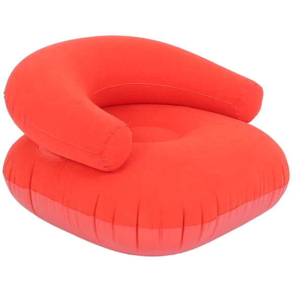 HEATSHAKING Inflatable Couch Chair Orange Foldable Quick Setup for Travel Use