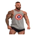 thumbnail image 1 of Camiseta Captain America Tirantes Gimnasio Playera Olimpica, 1 of 3
