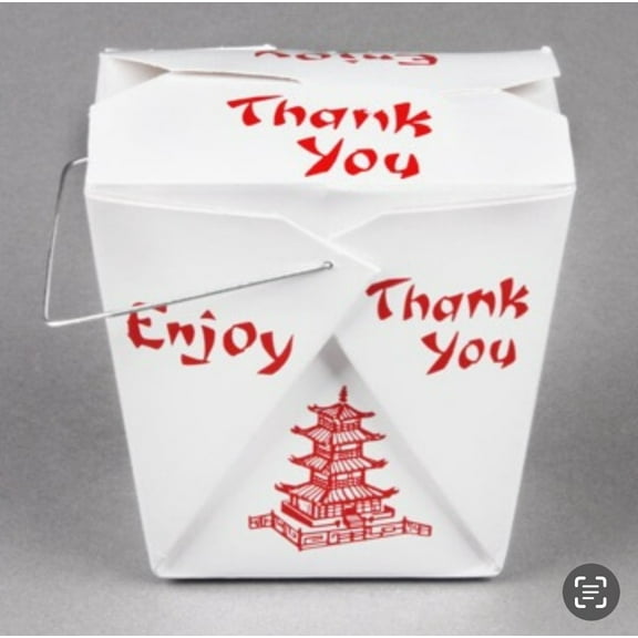 Pack of 50 Chinese Take Out Boxes Pagoda 16 oz/Pint Size Party Favor and Food Pail (50)