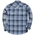 thumbnail image 3 of Dubinik® Mens Flannel Shirts Long Sleeve Pearl Snap Buttons Western Cowboy Vintage Work Casual With Pockets Plaid Shirt, 3 of 7