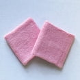 thumbnail image 3 of Couver Men's Arm/Bicep Bands (Cotton Terry Cloth) for Sweat Armband, Light Pink (1 Pair), 3 of 7