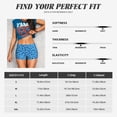 thumbnail image 5 of Pofeuu Blue Maple Leaf Print Workout Shorts for Women Scrunch Butt Lifting High Waisted Yoga Gym Seamless Booty Biker Shorts-Small, 5 of 8
