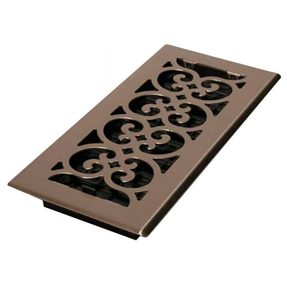 Decor Grates Floor Register 5.5 X 9.5, Brushed Nickel, Steel SPH408-NKL