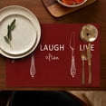 thumbnail image 5 of Red Placemats Set of 6,Funny Place Mats Christmas Decorations Waterproof Washable Table Mats Linen 12 x 18 Inch, 5 of 6