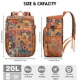 thumbnail image 3 of Travel Cooler Bag - Pioneer Flower Floral Print Pattern Camping Beer Cooler Backpack with Bottle Opener- Waterproof Insulated Picnic Backpacks - Cooler Bag for Beach, 3 of 6
