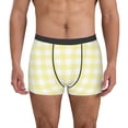 thumbnail image 1 of Fotbe Lemon Yellow Checkboard Calzoncillos Tipo Boxer con Bolsa de Soporte Total para Hombre, X-Temp Fresco, Transpirable y de Secado Rápido-Large, 1 of 5