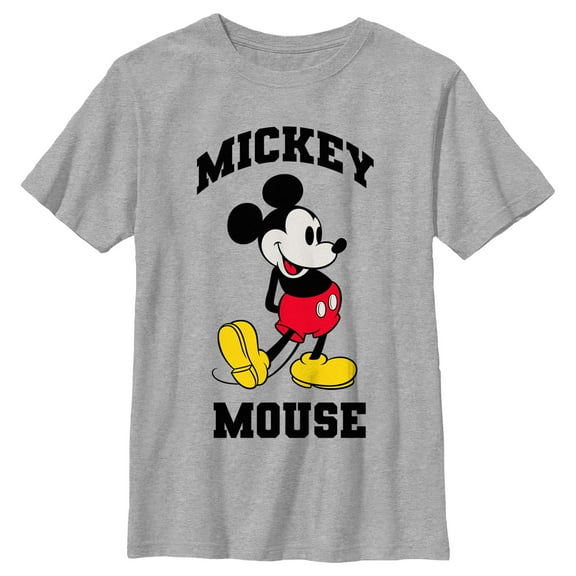 Boy's Mickey & Friends Retro Classic Pose Graphic Tee Athletic Heather X Large
