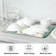 thumbnail image 7 of Yayeee Dish Drying Mat for Kitchen Counter Ultra Absorbent Easy Clean Pad 18x16", Beige Clover Pattern, 7 of 7