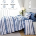 thumbnail image 6 of PERFEMET Blue Aztec Comforter Set Full Size,7-Piece Bed in a Bag Utra Soft and Lightweight Bohemian Bedding Set with Sheets for Women Men, 6 of 7