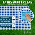 thumbnail image 6 of Sorfey Fitted Picnic Table Cover Checkered Rectangle Stretchable Tablecloth, Blue 36"x 72", 6 of 9