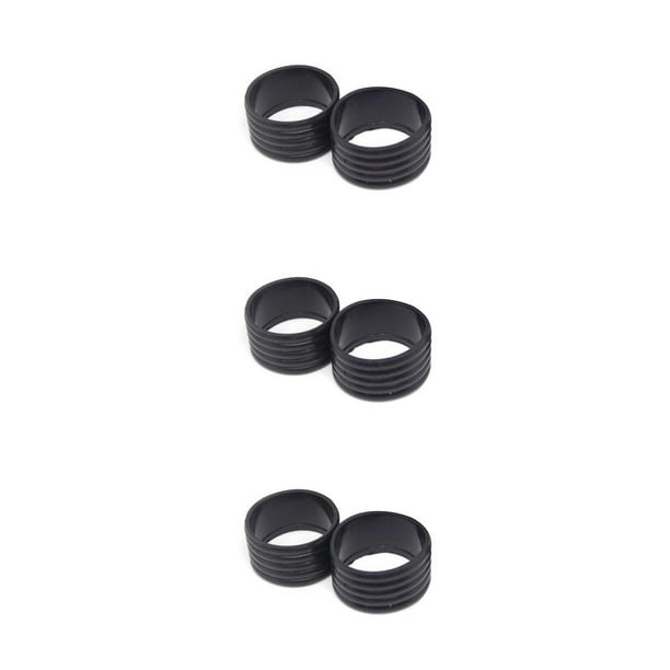 Eigraketly Anillo de agarre de raqueta de 2 piezas, mango de bate de bádminton, sobregrip, suministros protectores flexibles, universal, Type1 NO1