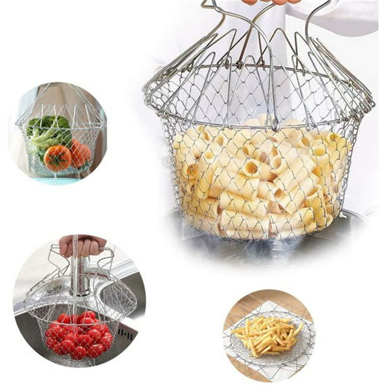 GREATLINK Mesh Steamer Basket, Stainless Steel Mesh Net Strainer Basket and  Insert, Pressure Cookers and Pots,for Washing, Fry, Steam or Cook