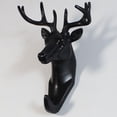 thumbnail image 2 of Heavy Duty Deer Head Suspensión En para proteger De Resina Sombrero Bolsas Gancho Negro El 12x10x15cm BLESIY Gancho de resina, 2 of 7