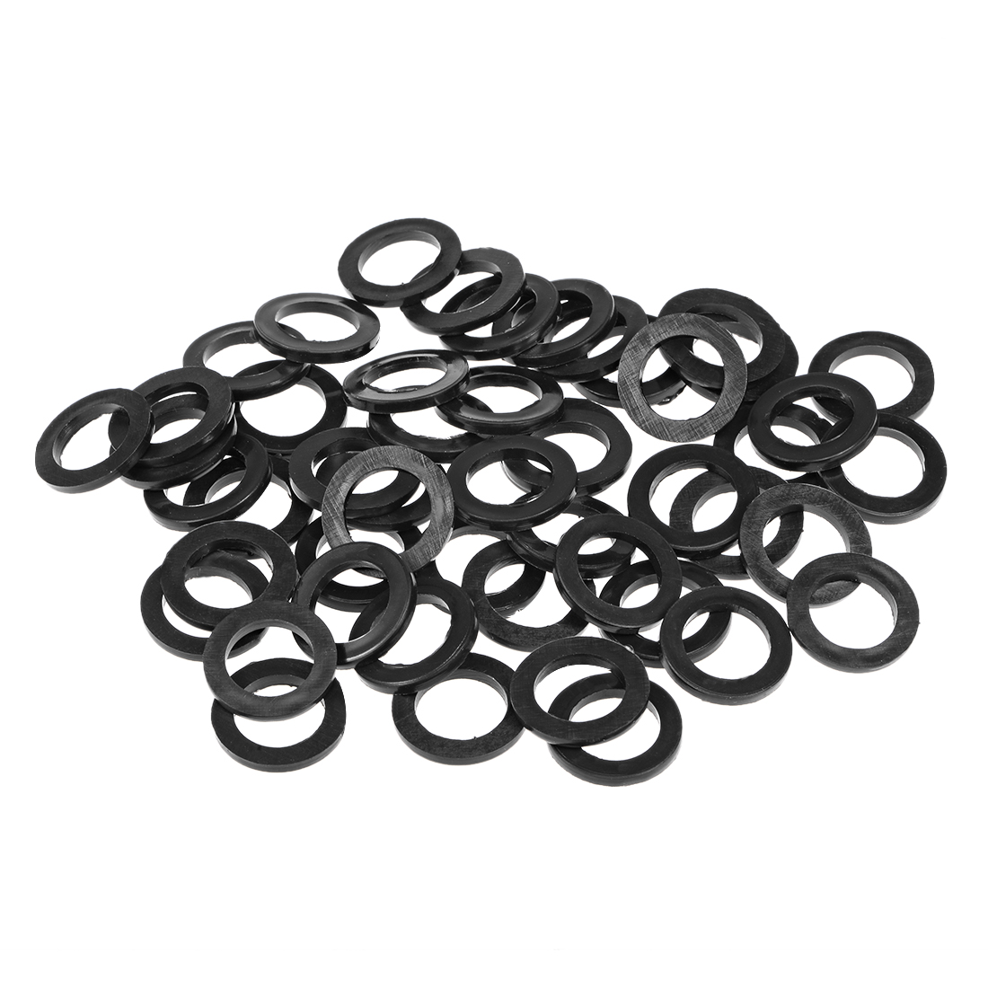 Rubber Flat Washers, 15mm Inner Diameter 23mm OD 2.5mm Thick 50pcs