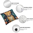 thumbnail image 4 of BANET Square Velvet Throw Pillow Covers Cute Grass Branches Leaves Soft Trim Cushion Cover for Bed Sofa Coffee Shop Chair Decoration 18x18in, 4 of 5
