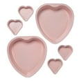 thumbnail image 1 of Paris Hilton - Juego de utensilios para hornear antiadherentes en forma de corazón, acero al carbono de fácil liberación, incluye dos sartenes de 9.5 pulgadas y cuatro, 1 of 7