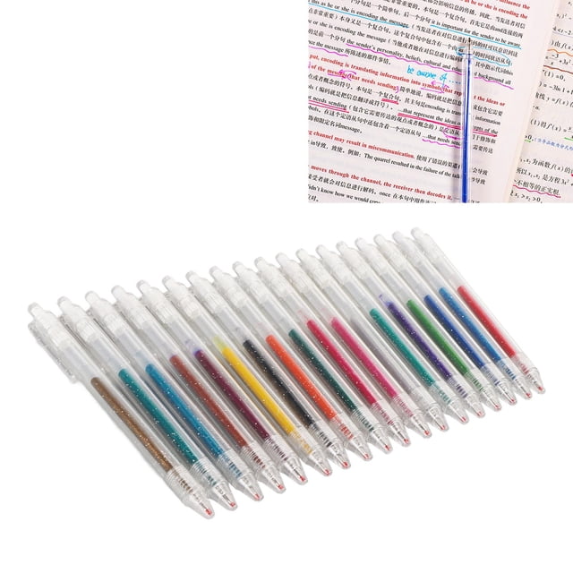 Topincn Bolígrafos de Gel Con Purpurina, Bolígrafos de Tinta de Gel, Bolígrafo de Gel de color, Bolígrafos de Tinta de Colores, Juego de Bolírafos de Gel de Tinta de 1,0 mm