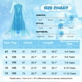 thumbnail image 2 of Jurebecia Girls Snow Queen Dress Princess Dresses Shimmering Sequin Mesh Cape & Costume-up Accessories for Cosplay Halloween 10 (9-10Years), 2 of 17